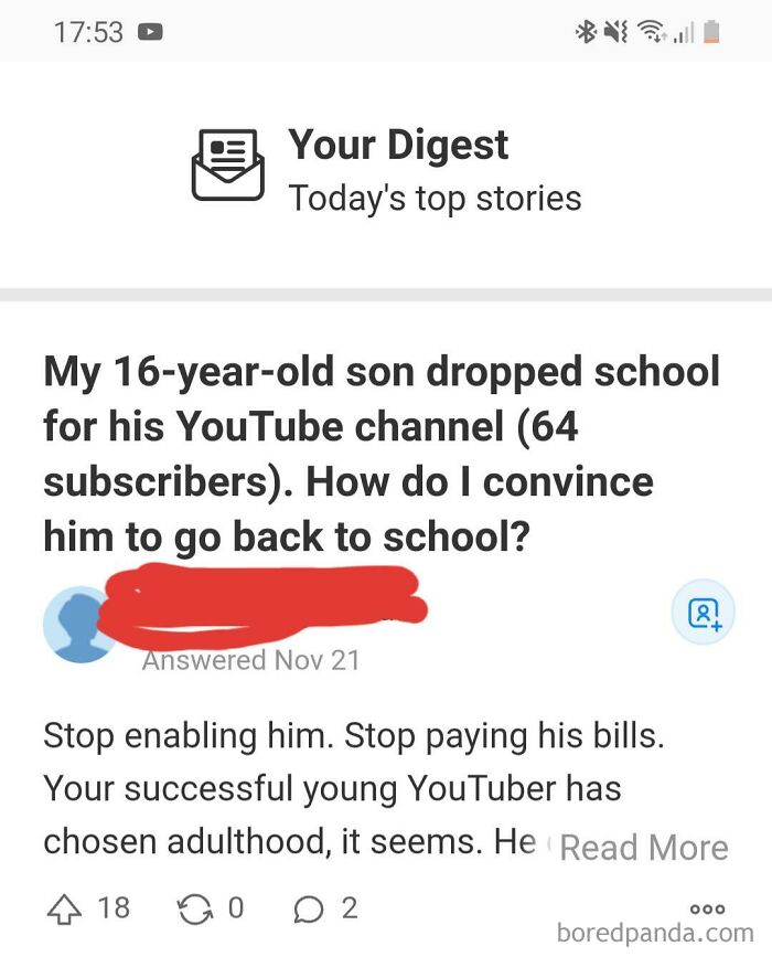 I Wish I Had 64 Subscribers So I Could Drop Out Of College And Quit My Job