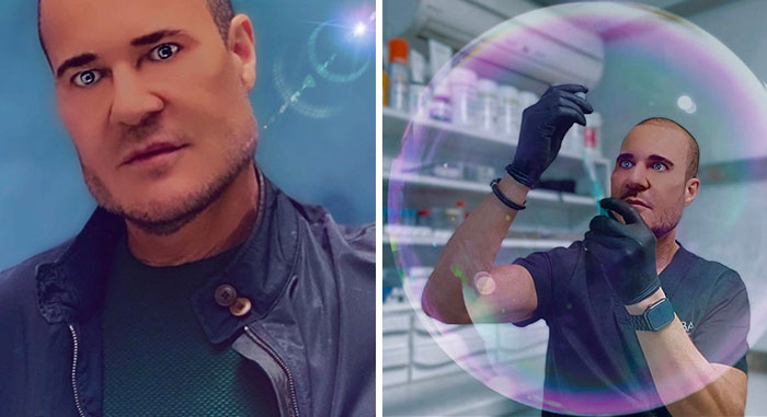 Este hombre apareció en mi inicio en una historia patrocinada