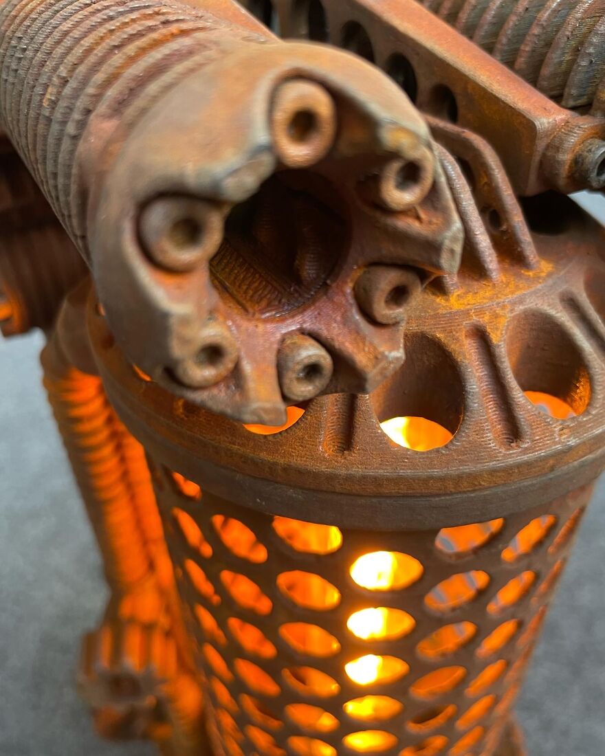 3D Printed Steampunk Style Lamp 3D Printed Steampunk Style Lamp