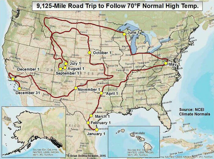 This Road Trip Will Be The Same Temperature Year-Round