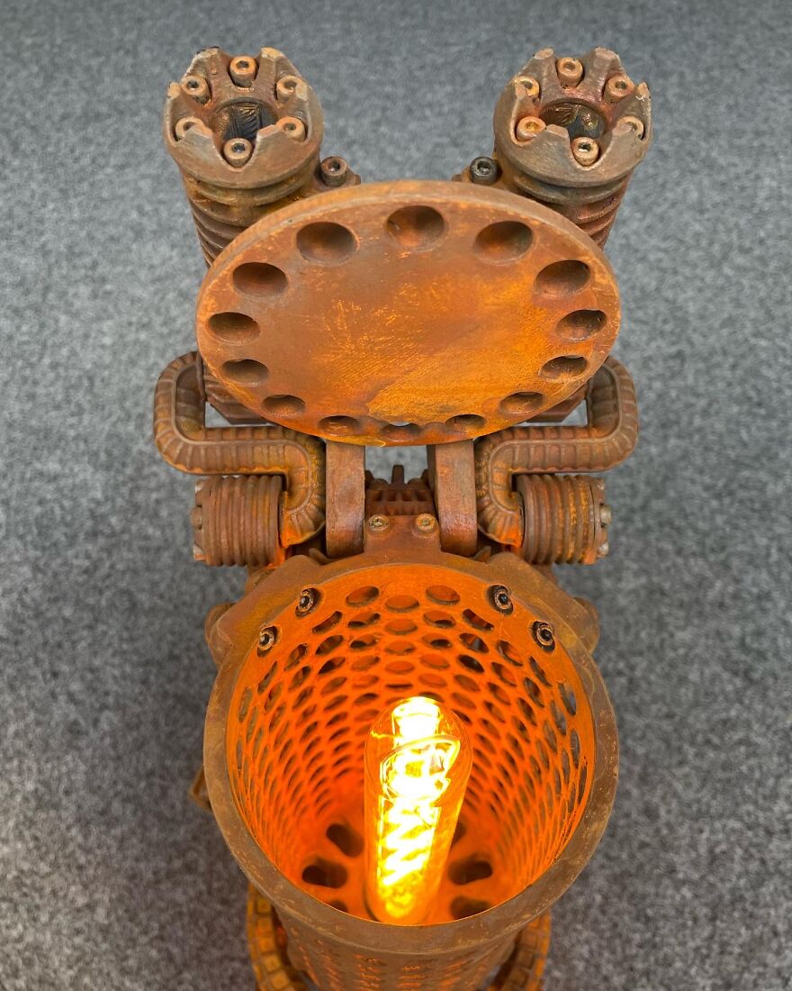 3D Printed Steampunk Style Lamp 3D Printed Steampunk Style Lamp