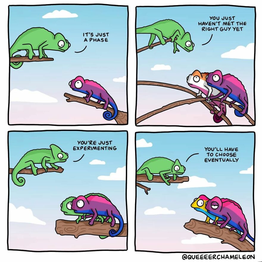 Artist Creates Chameleon-Shaped Characters To Talk About Queer Identity And Sexuality And The Internet Loves It (26 Pics)