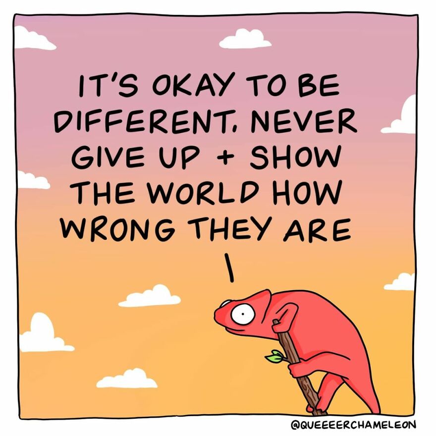 Artist Creates Chameleon-Shaped Characters To Talk About Queer Identity And Sexuality And The Internet Loves It (26 Pics)