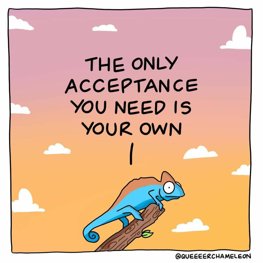 Artist Creates Chameleon-Shaped Characters To Talk About Queer Identity And Sexuality And The Internet Loves It (26 Pics)