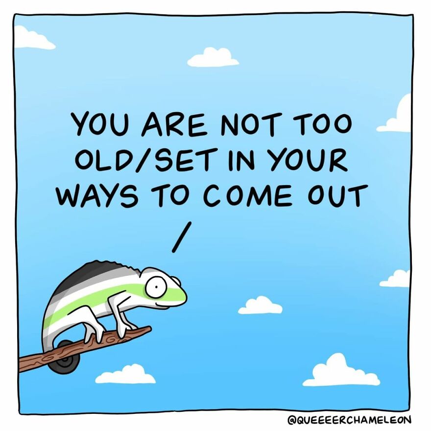 Artist Creates Chameleon-Shaped Characters To Talk About Queer Identity And Sexuality And The Internet Loves It (26 Pics)