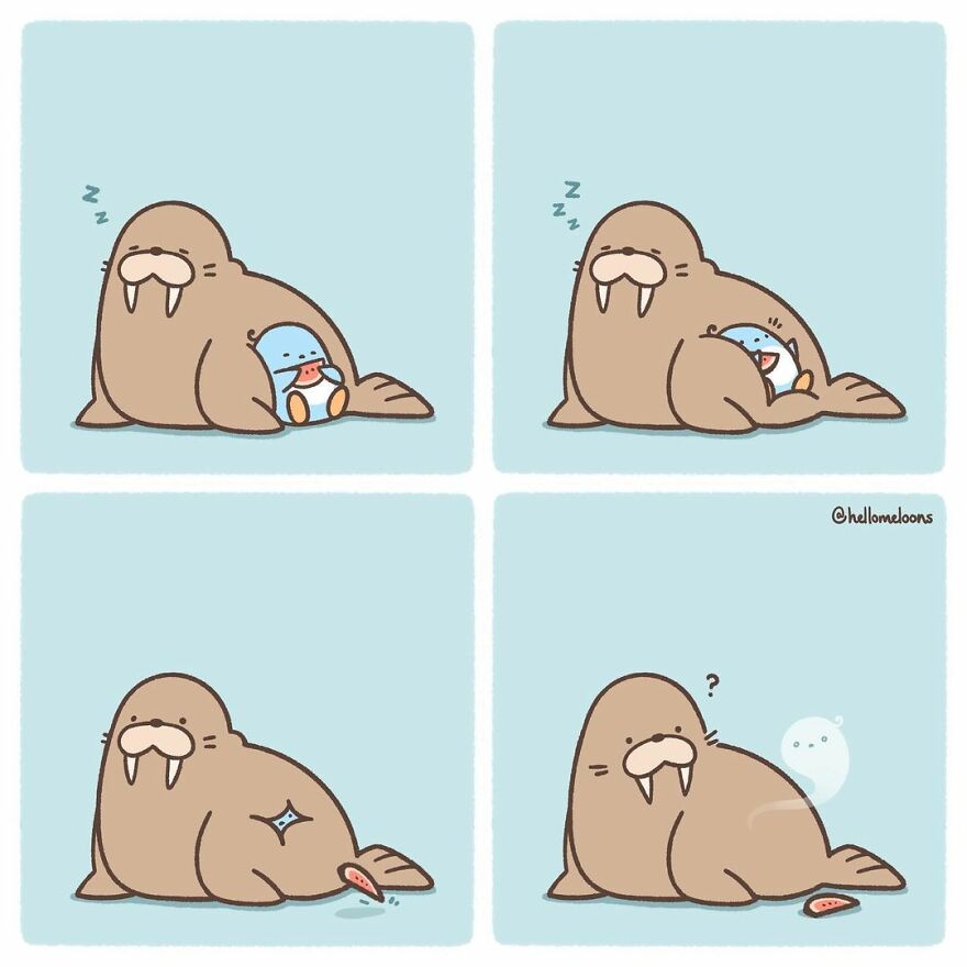 Artist Makes Comics Showing The Little Adventures Of A Little Penguin And They Are Adorable