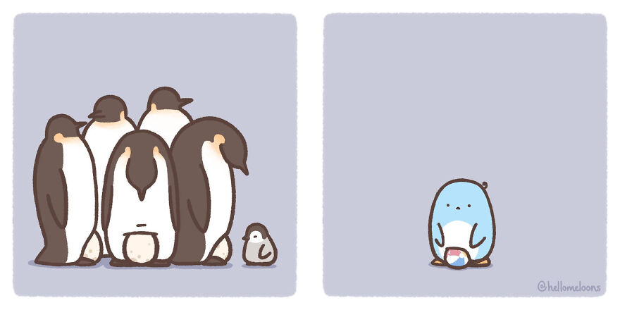 Artist Makes Comics Showing The Little Adventures Of A Little Penguin And They Are Adorable