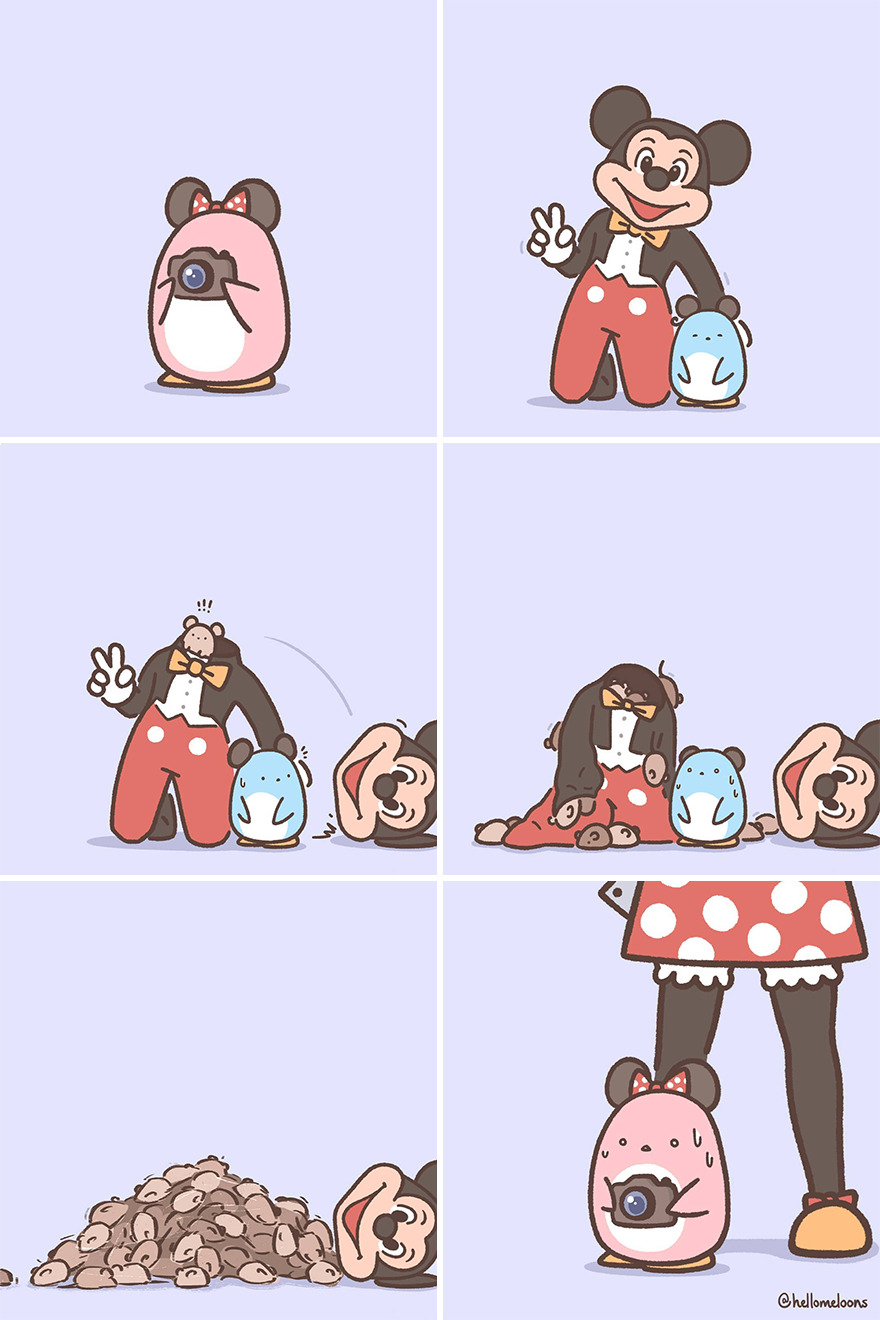 Artist Makes Comics Showing The Little Adventures Of A Little Penguin And They Are Adorable