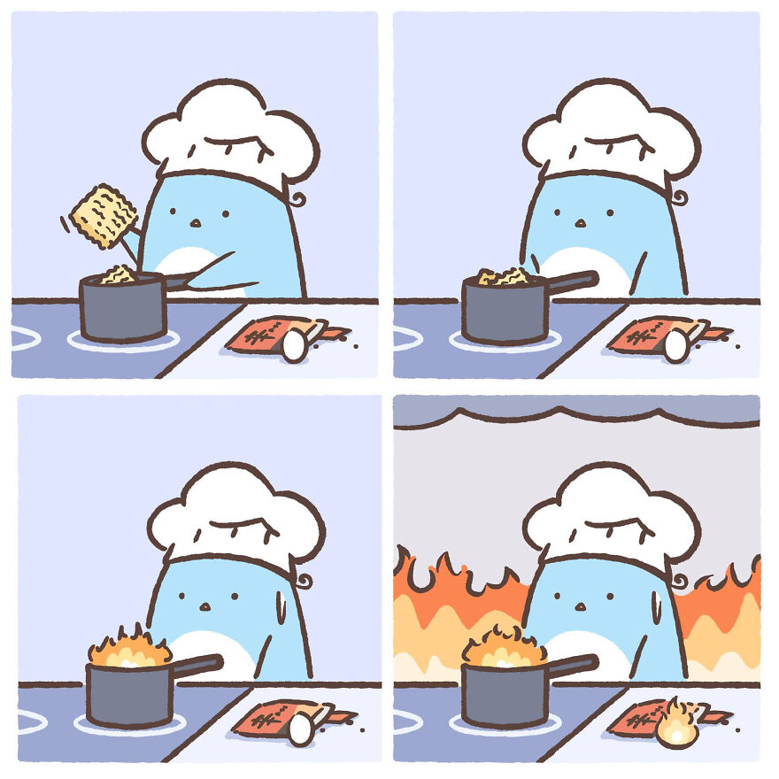 Artist Makes Comics Showing The Little Adventures Of A Little Penguin And They Are Adorable