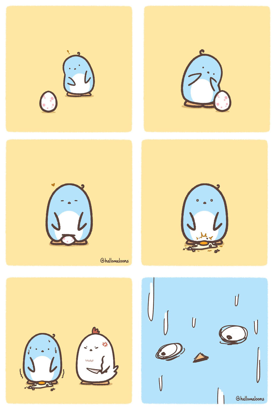 Artist Makes Comics Showing The Little Adventures Of A Little Penguin And They Are Adorable