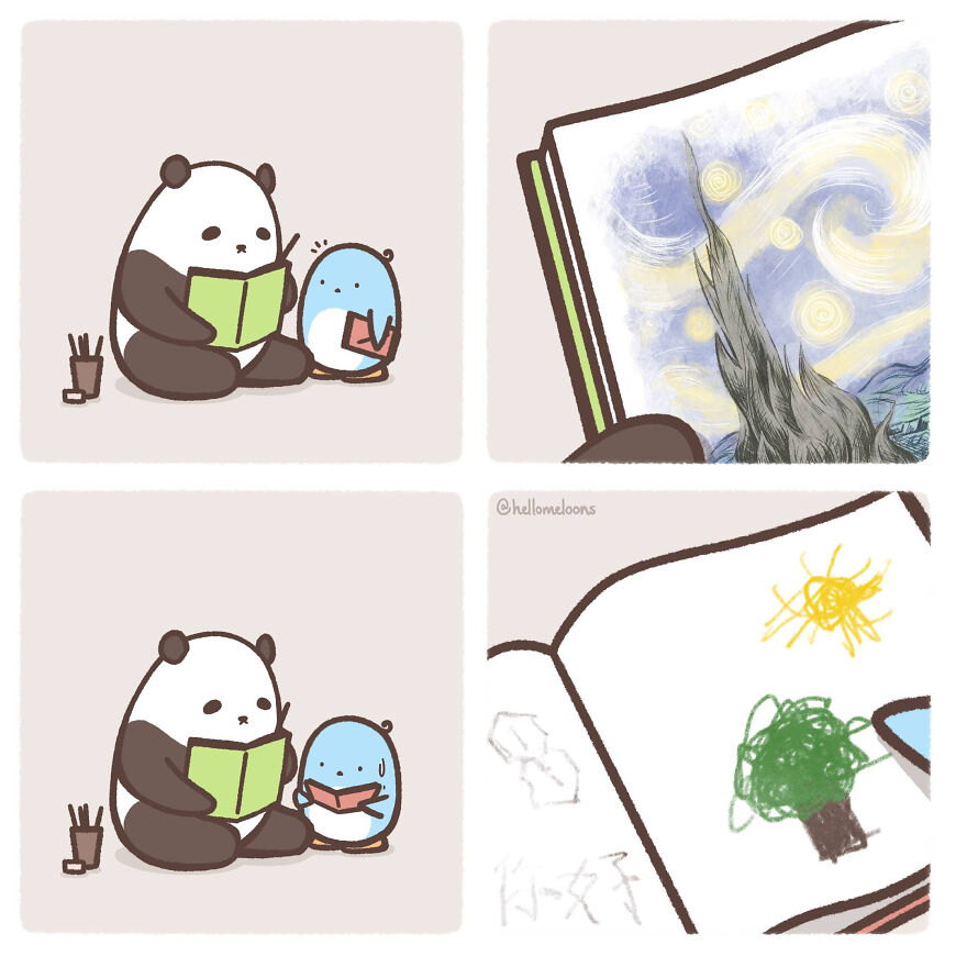 Artist Makes Comics Showing The Little Adventures Of A Little Penguin And They Are Adorable
