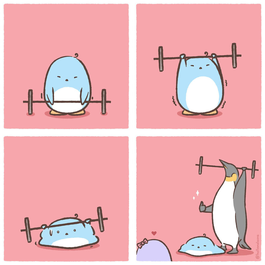 Artist Makes Comics Showing The Little Adventures Of A Little Penguin And They Are Adorable