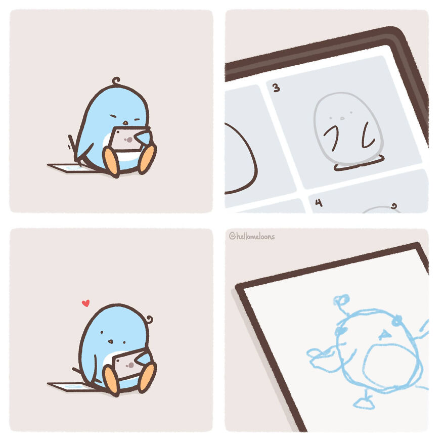 Artist Makes Comics Showing The Little Adventures Of A Little Penguin And They Are Adorable