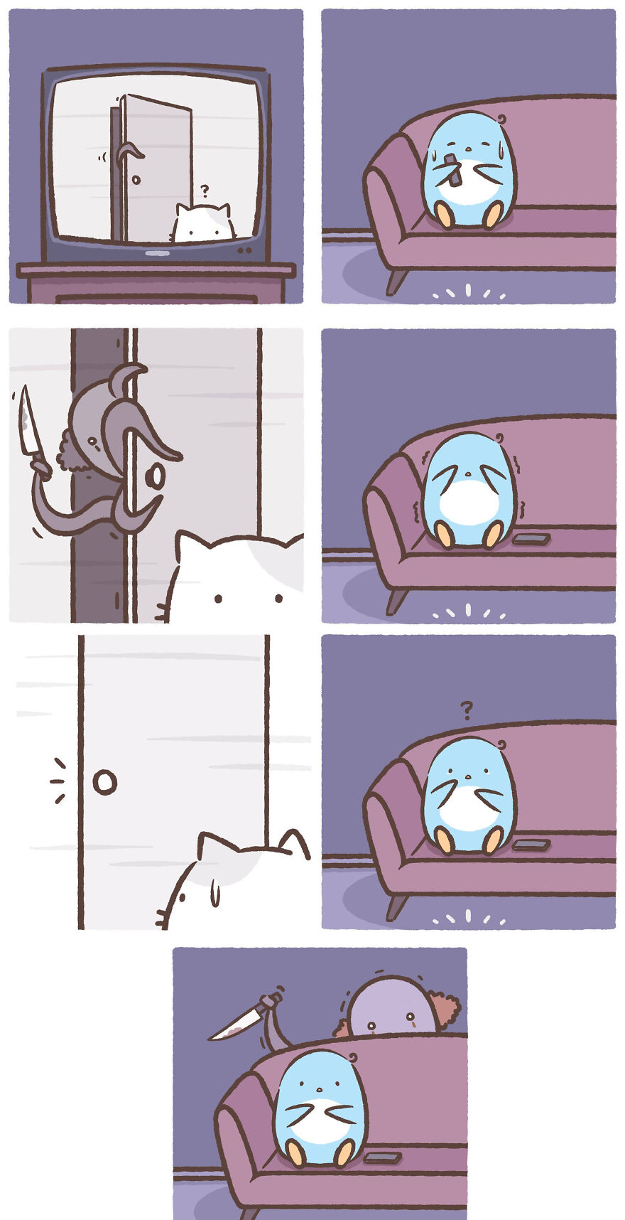 Artist Makes Comics Showing The Little Adventures Of A Little Penguin And They Are Adorable