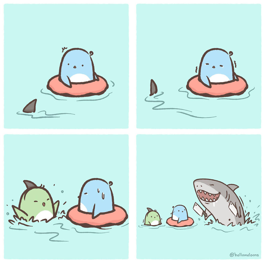 Artist Makes Comics Showing The Little Adventures Of A Little Penguin And They Are Adorable