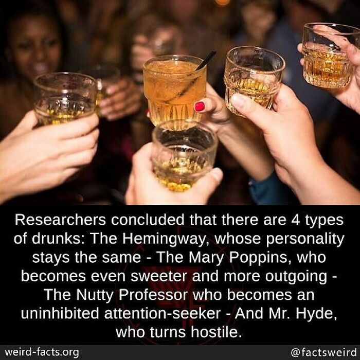 Group of people holding glasses of drinks in a toast, illustrating weird facts about the world and social behavior.