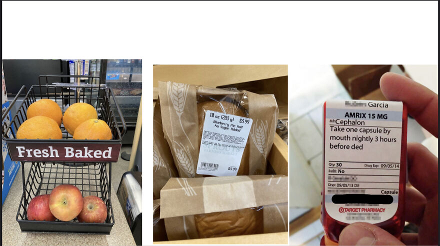 Fresh Baked Fresh Fruit, Blue Berry Pie Bread, Death Pills