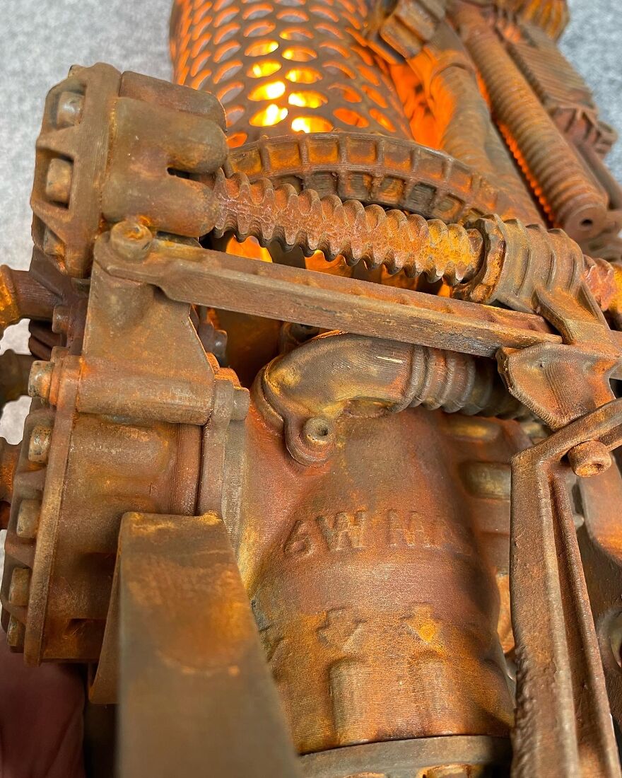 3D Printed Steampunk Style Lamp 3D Printed Steampunk Style Lamp