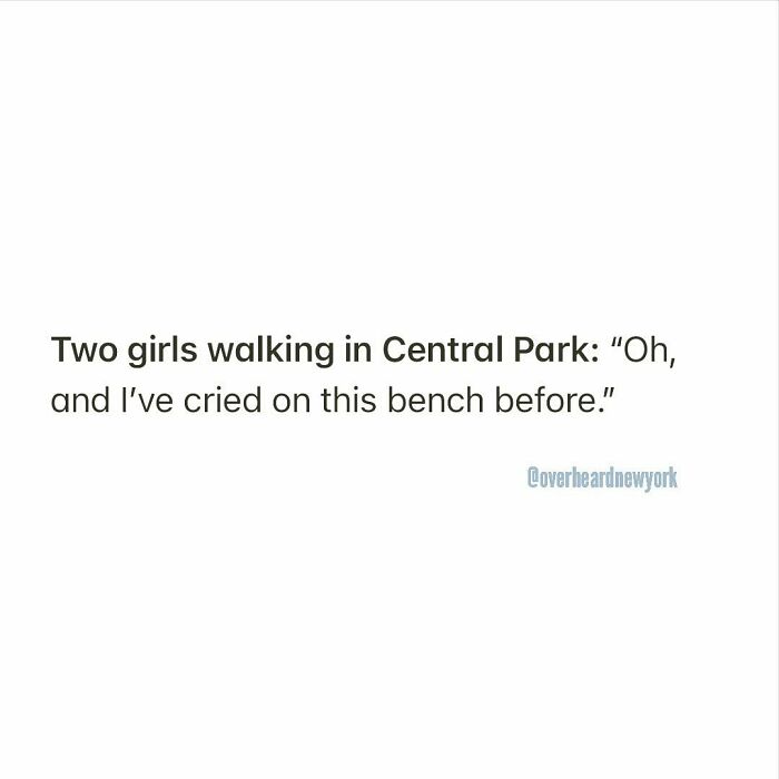 Central Park. 😢🪑
overheard By @ashleymatarazzo 📥
#localhistory #overheardnewyork