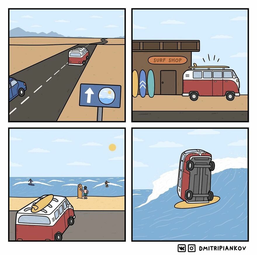 These Comics By This Russian Comedian Will Make The Day Of Those Who Like Dark Humor