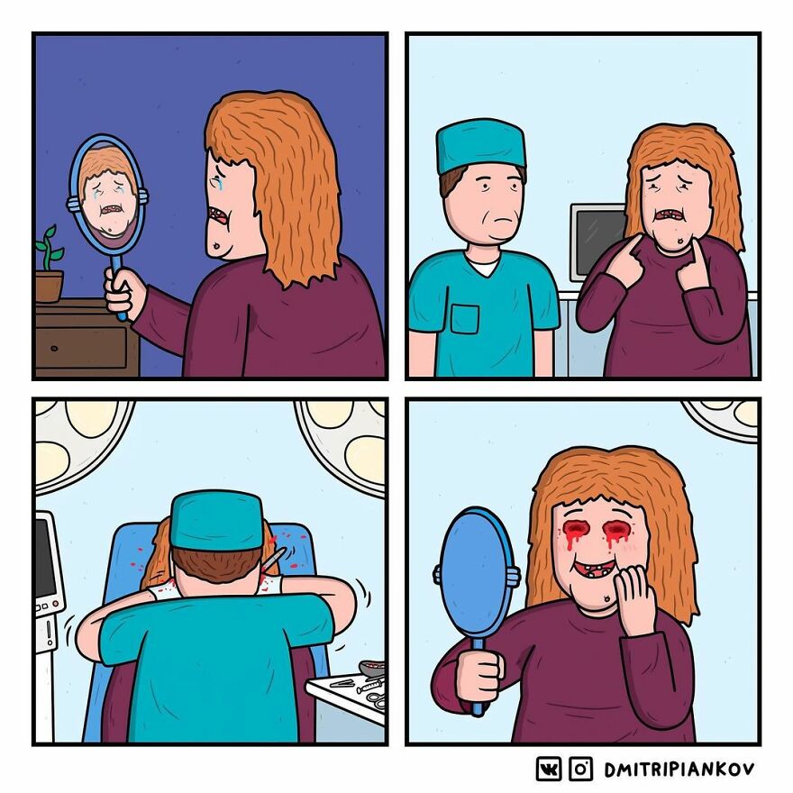 These Comics By This Russian Comedian Will Make The Day Of Those Who Like Dark Humor