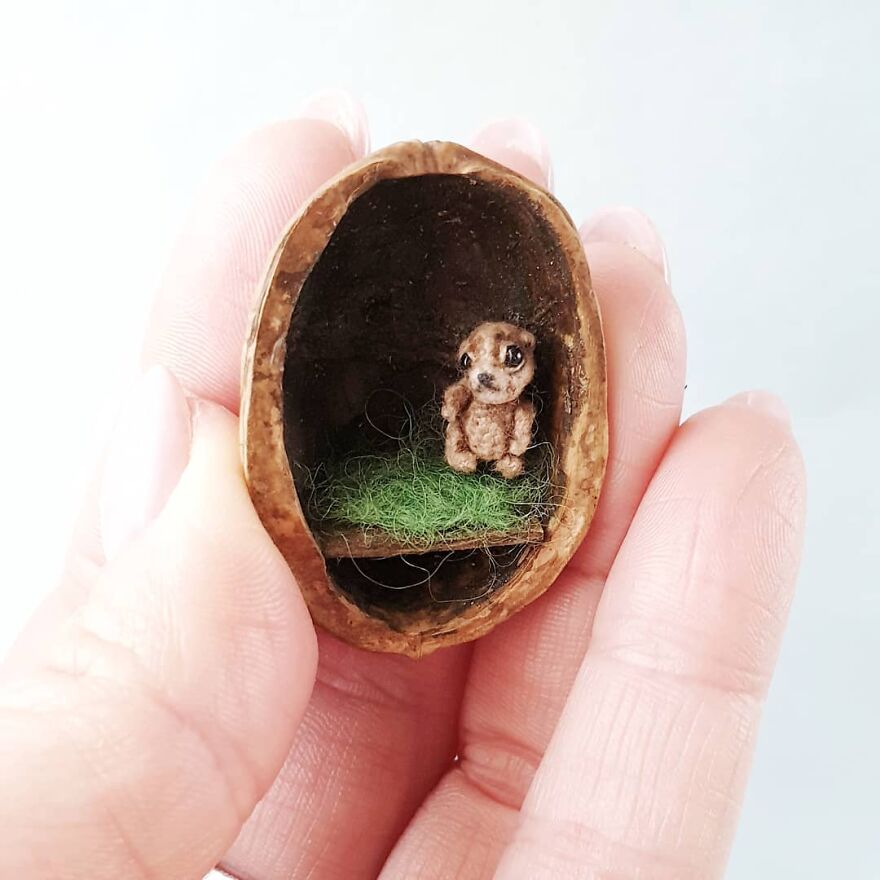 I Create Tiny Fairy Houses In Walnut Shells