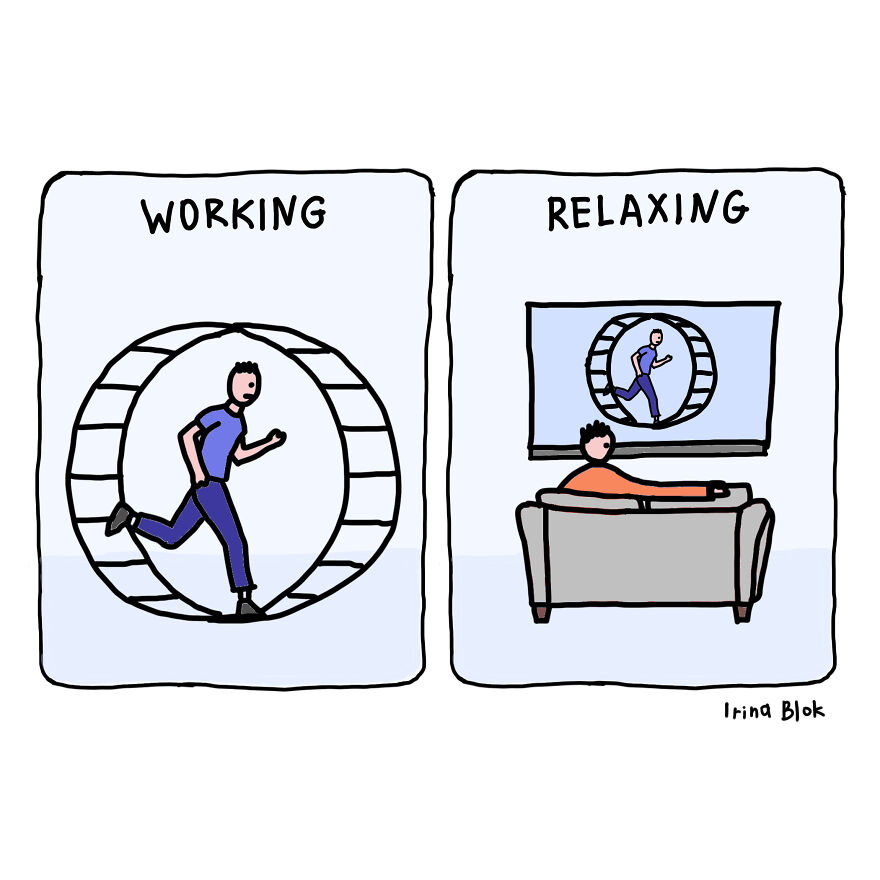 Working And Relaxing