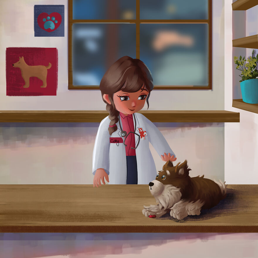 I Created An Illustrated Story About How A Dog Gets Rescued To Teach Children About Animal Welfare