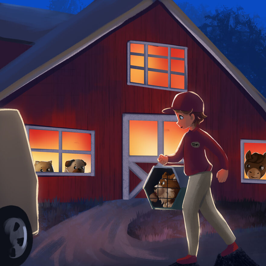 I Created An Illustrated Story About How A Dog Gets Rescued To Teach Children About Animal Welfare