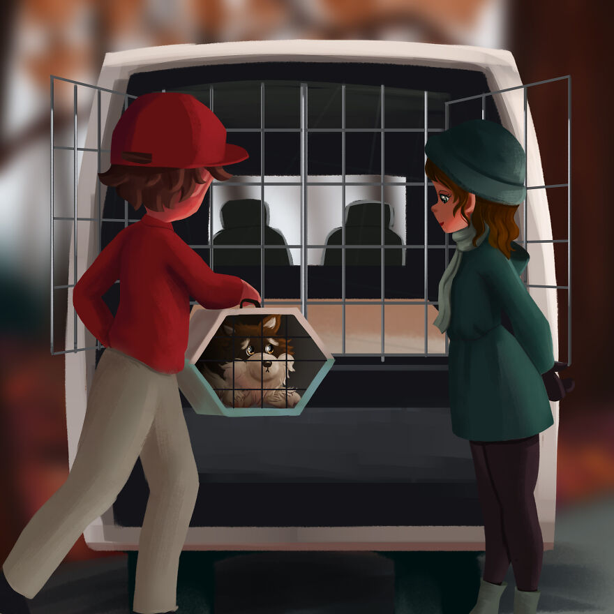 I Created An Illustrated Story About How A Dog Gets Rescued To Teach Children About Animal Welfare