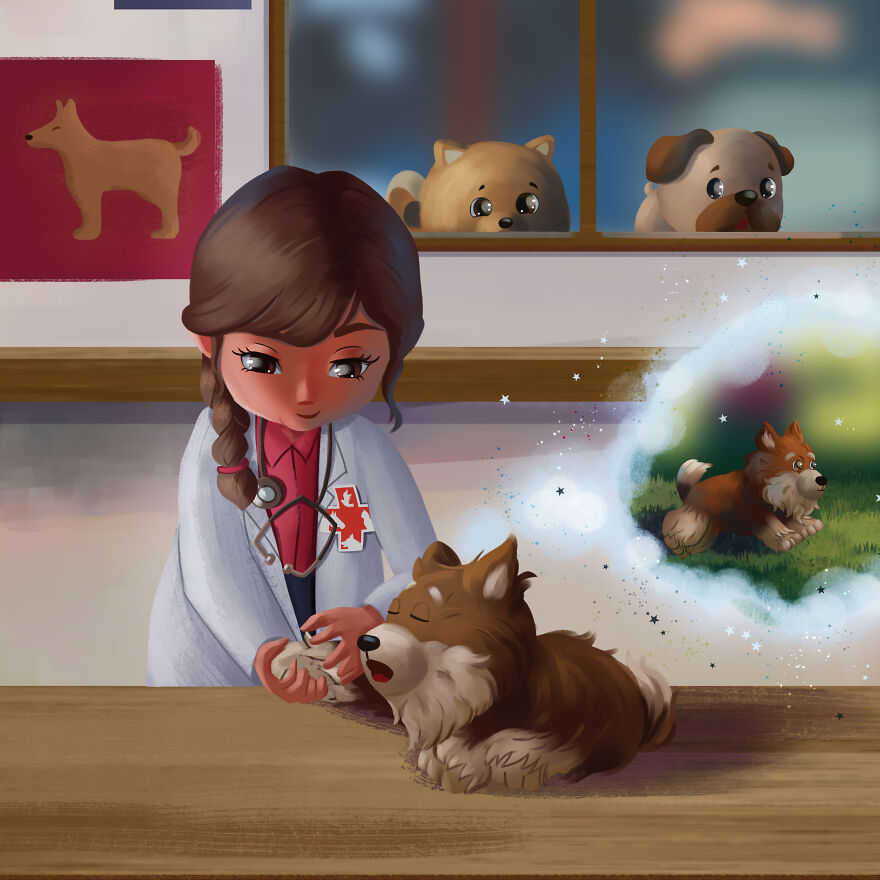 I Created An Illustrated Story About How A Dog Gets Rescued To Teach Children About Animal Welfare