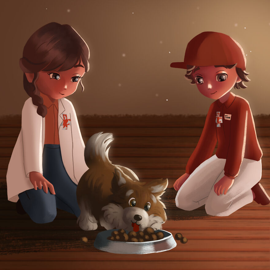 I Created An Illustrated Story About How A Dog Gets Rescued To Teach Children About Animal Welfare