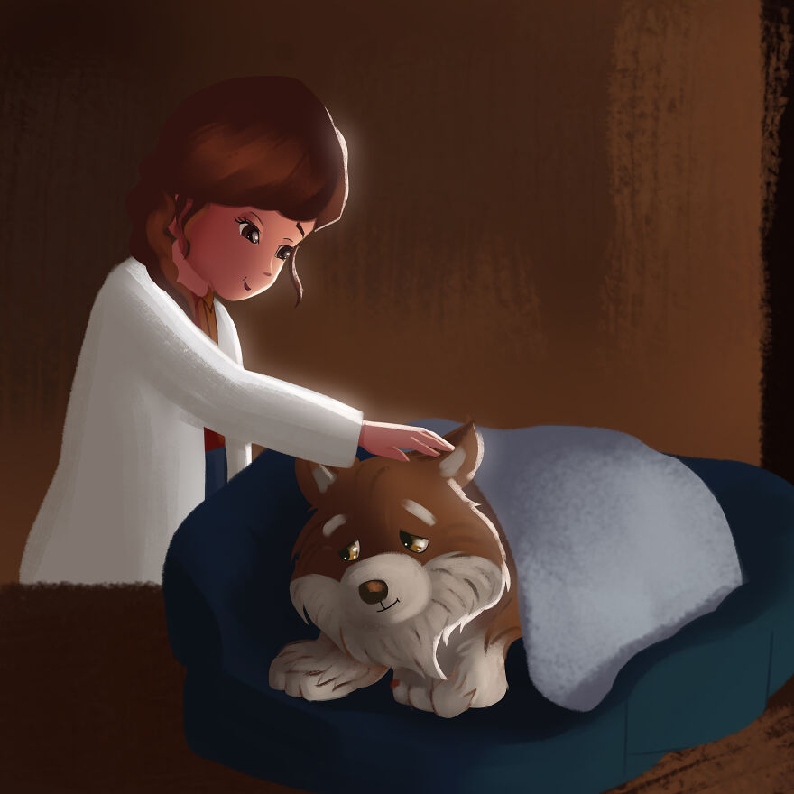 I Created An Illustrated Story About How A Dog Gets Rescued To Teach Children About Animal Welfare