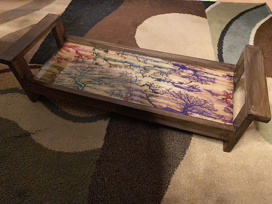 Capturing And Displaying The Beauty Of High Voltage Electricity Using A Homemade Lichenburg Machine.