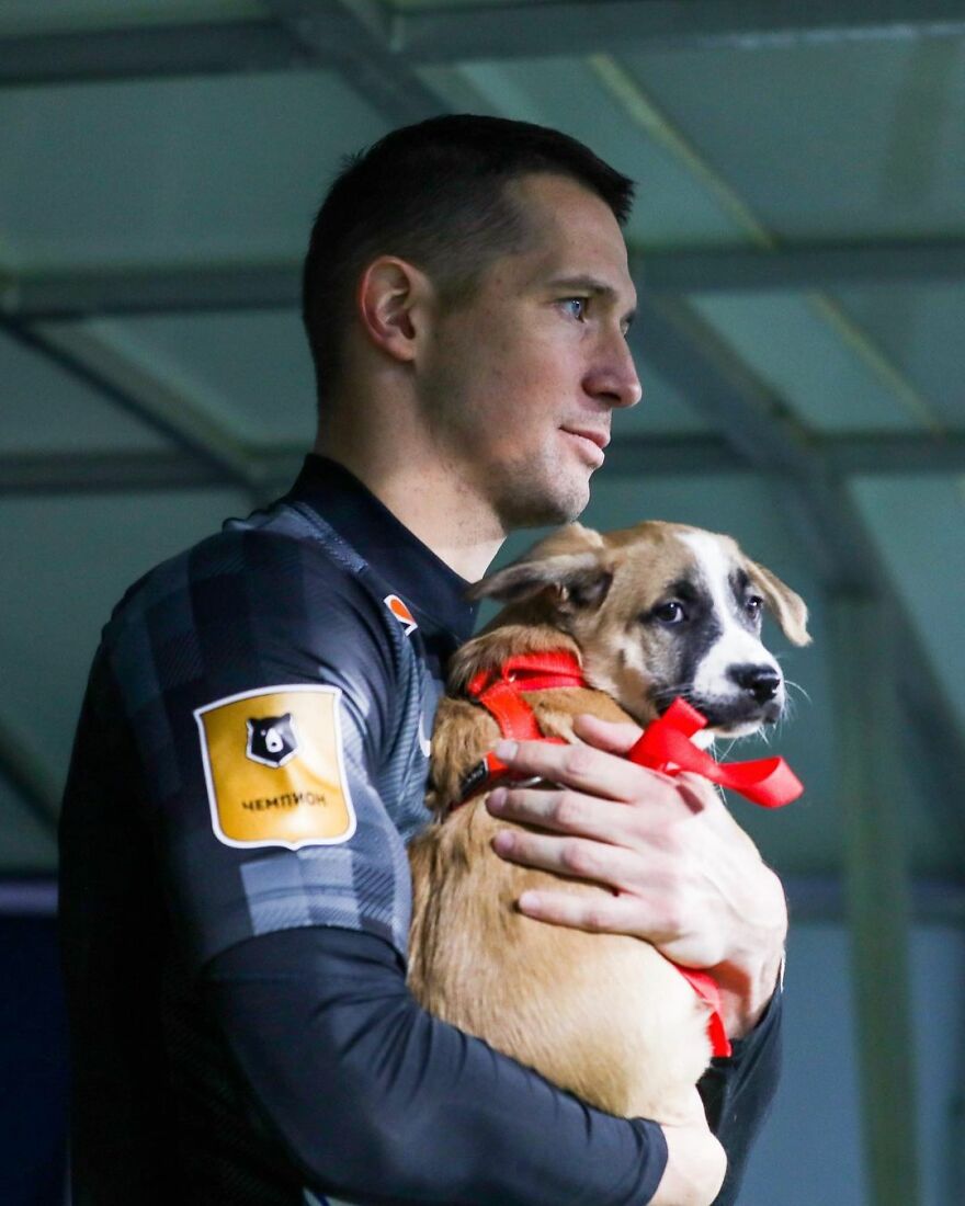 In Russia Football Players Take To The Field With Dogs To Encourage Adoption