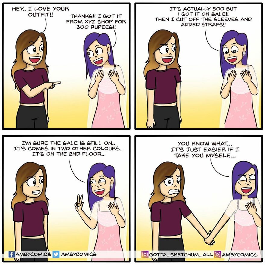Indian Artist Creates Comics Showing The Difficulty Of Being An Adult Girl
