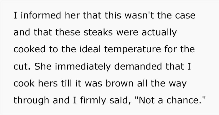 Thanksgiving Dinner With Friends Ends Up With A Friendship Falling Out Because The Host Refused To Cook A $120 Steak To Well-Done Thanksgiving Dinner With Friends Ends Up With A Friendship Falling Out Because The Host Refused To Cook A $120 Steak To Well-Done