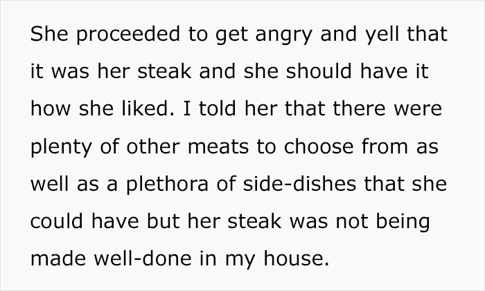 Thanksgiving Dinner With Friends Ends Up With A Friendship Falling Out Because The Host Refused To Cook A $120 Steak To Well-Done Thanksgiving Dinner With Friends Ends Up With A Friendship Falling Out Because The Host Refused To Cook A $120 Steak To Well-Done