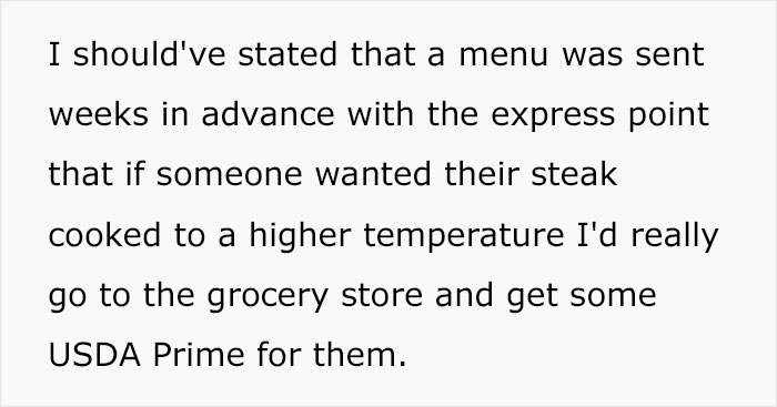 Thanksgiving Dinner With Friends Ends Up With A Friendship Falling Out Because The Host Refused To Cook A $120 Steak To Well-Done Thanksgiving Dinner With Friends Ends Up With A Friendship Falling Out Because The Host Refused To Cook A $120 Steak To Well-Done