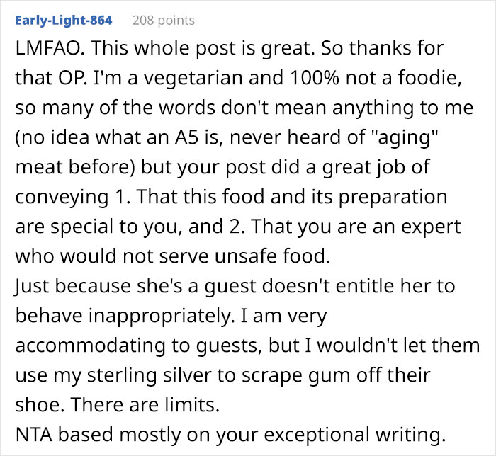 Thanksgiving Dinner With Friends Ends Up With A Friendship Falling Out Because The Host Refused To Cook A $120 Steak To Well-Done Thanksgiving Dinner With Friends Ends Up With A Friendship Falling Out Because The Host Refused To Cook A $120 Steak To Well-Done