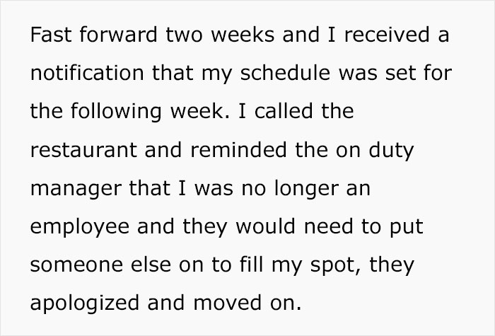 Employee Quits Her Job, A Few Weeks Later A New Hotshot Manager Tries To “Fire” Her, Gets Demoted Employee Quits Her Job, A Few Weeks Later A New Hotshot Manager Tries To “Fire” Her, Gets Demoted