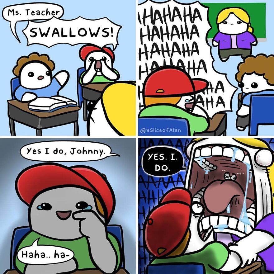 Meet "A Slice Of Alan",the Artist Who Creates Random, Silly And Funny Comics