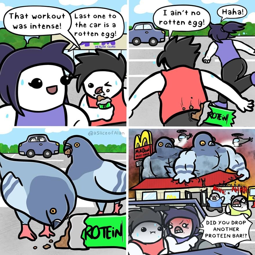 Meet "A Slice Of Alan",the Artist Who Creates Random, Silly And Funny Comics