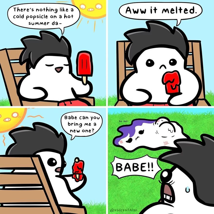 Meet "A Slice Of Alan",the Artist Who Creates Random, Silly And Funny Comics