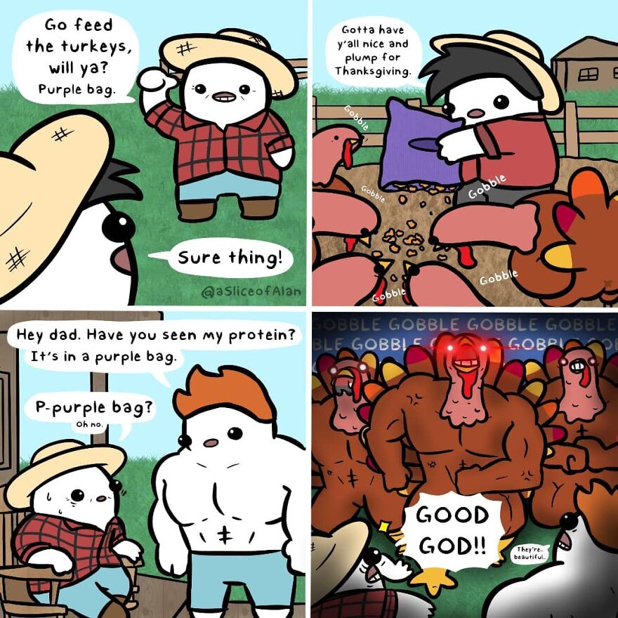 Meet "A Slice Of Alan",the Artist Who Creates Random, Silly And Funny Comics