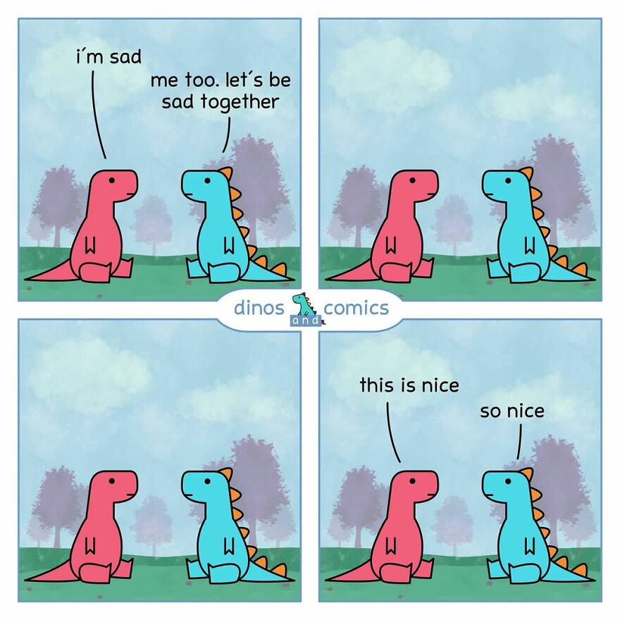 New Honest Comics About Mental Health Illustrated With Dinosaurs