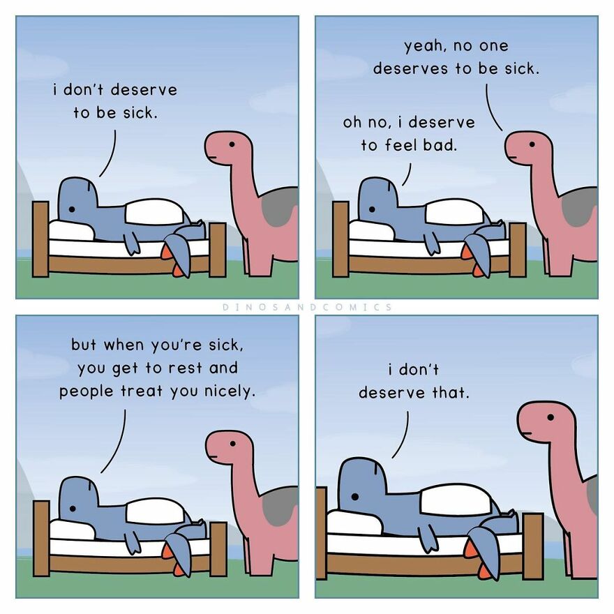 New Honest Comics About Mental Health Illustrated With Dinosaurs