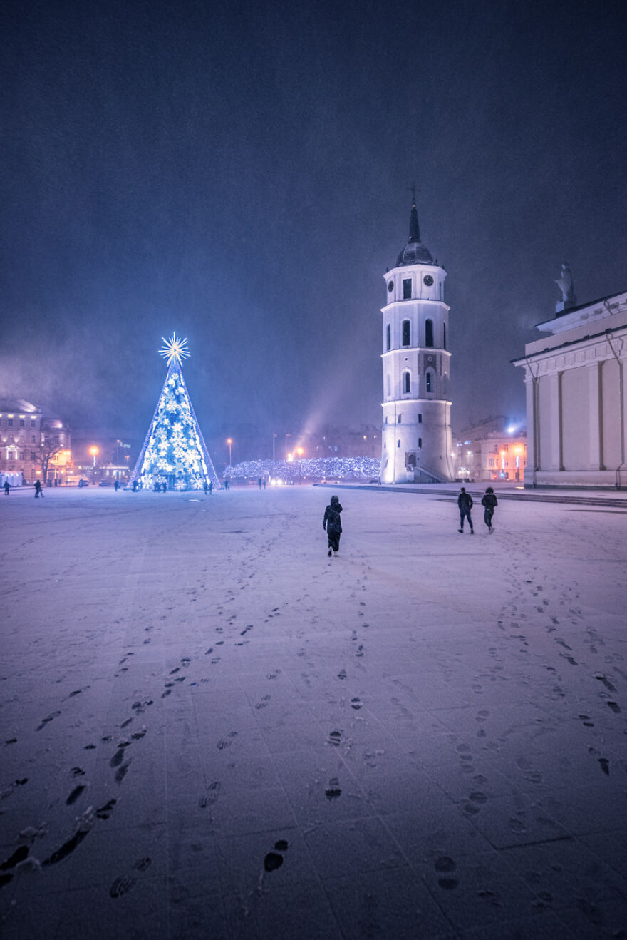 Cathedral Square At Snowfall