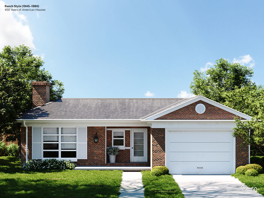 Estos dise&ntilde;adores visualizaron la misma casa norteamericana en 10 estilos diferentes de los &uacute;ltimos 5 siglos