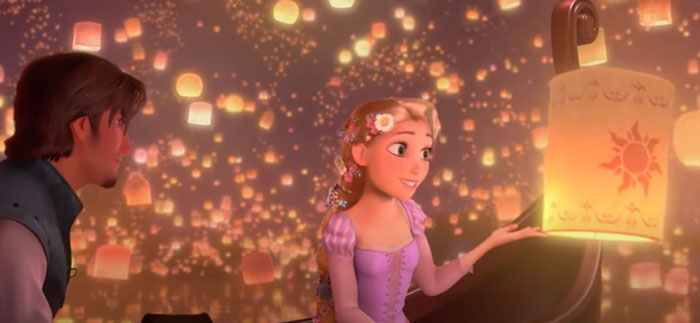 At A Festival Dedicated To Rapunzel, The Princess Unknowingly Caught Her Parents' Lantern